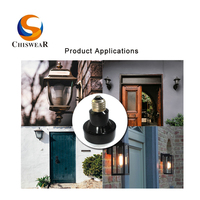 E26/27 Auto Day Night Sensor Fotocélula Bombilla Material de PC para Street & Garden Lighting Tornillo Estilo Portalámparas y Bases