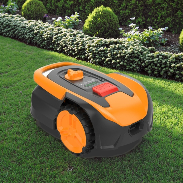 RMC300E20V Li-ion Battery Robot Lawn Mower Smart APP Control Handles 15 Slopes Rainproof Low Noise for Residential Lawns