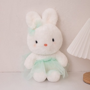 Đồ Chơi Thỏ Nhồi Bông Hình Thú Nhồi Bông Mềm Nhỏ Dễ Thương Cho Bé Gái Tai Thỏ Mềm Màu Hồng Mặc Váy Cổ Điển Màu Hồng - Product Image 4