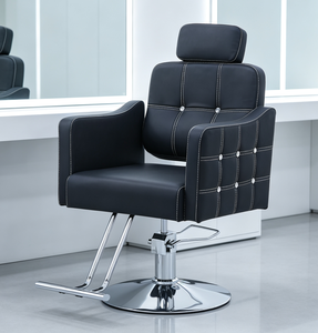 <span class=keywords><strong>Chaise</strong></span> de Barbier Hydraulique Professionnelle avec Appui-tête Amovible et Repose-pieds en Métal Durable – Équipement de Salon de Coiffure Artisanat Exquis - Product Image 2