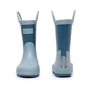 Bottes <span class=keywords><strong>de</strong></span> <span class=keywords><strong>pluie</strong></span> en caoutchouc imperméables pour enfants, bottes faciles à enfiler avec poignée pour garçons et filles, pour l'extérieur, la <span class=keywords><strong>pluie</strong></span> et le jardin - Product Image 3