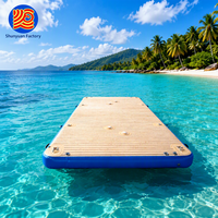 Plateforme gonflable en PVC, île flottante, ponton de loisirs, quai pour yacht, plateforme gonflable de forme personnalisée pour bateau
