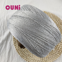 1/9Nm Chinese Manufacture Gold Silver Colorful Twisted Metallic Yarn for Handicrafts Bracelet Sparkle Metallic Shiny Yarn