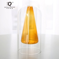 Vas Meja Dinding Ganda Elegan Grosir, Vas Mewah Transparan Berwarna-warni, Diffuser Aromaterapi, Dekorasi Rumah, Vas Modern