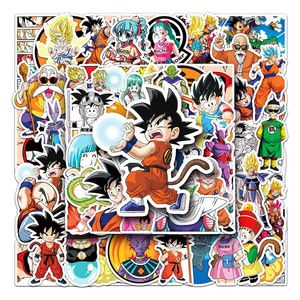 50 pièces haute qualité ordinateur portable IPad découpé auto-adhésif autocollant <span class=keywords><strong>Manga</strong></span> impression PVC Goku Dragonball autocollants - Product Image 1