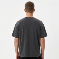 T-shirt à manches courtes pour homme de haute qualité, col rond, délavé à l'acide, design personnalisé OEM, impression DTG, style vintage streetwear