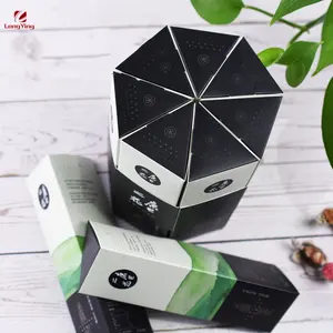 custom triangle paper card box foldable honey/ bee/perfume /lash tool/tweezers packaging box hexagon box with envelop