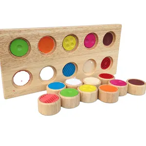 Montessori สีประสาทสัมผัสท้าทายเกมจับคู่หน่วยความจำอุปกรณ์การฝึกอบรมทางประสาทสัมผัส