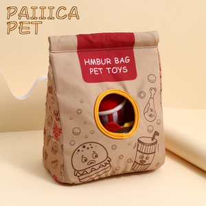 Juguetes de Peluche para Perros, Diseño de Paquete de Almuerzo de Comida Rápida, Personalizados, Suaves, Rellenos, con Sonido, Venta al Por Mayor del Fabricante - Product Image 3