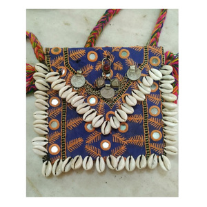 Jaipur boutique en ligne Boho tissu Banjara pochette élégante soirée coquille sacs pour femmes - Product Image 2