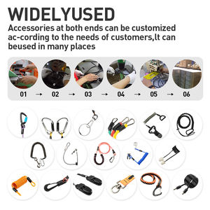 PU-PVC-beschichtetes Stahldraht-Sicherheitsseil mit Doppelhaken, Einziehbares Spiralkabel für Angeln, Bootfahren, Turmdenkmelsperrung und Klettern - Product Image 2