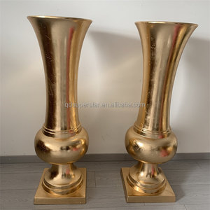 Jarrón de oro alto de alta calidad, centros de mesa grandes para bodas, centros de mesa florales, jarrones dorados para decoraciones de boda, venta al por mayor - Product Image 3