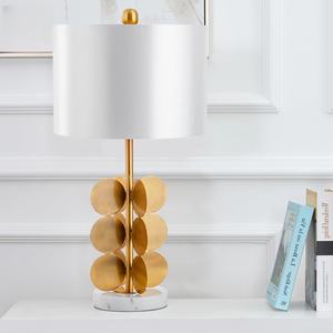 New Arrival Reto <b>Desk</b> Light <b>Bedroom</b> Bedside Reading Gold Cheap Metal Marble Base Table Lamp - Product Image 2