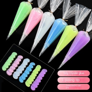 50 جرام من غراء الكريمة المخفوقة الجديد اللامع بألوان الحلوى لتزيين حافظات الهواتف ومشابك الشعر - Product Image 2