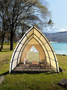 Tente Restaurant Réseau intérieur et extérieur Tente rouge Camping Hot Pot <span class=keywords><strong>Barbecue</strong></span> Restaurant Rain Hut Scenic Park - Product Image 4