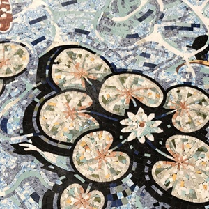 Pavimento della Lobby piastrelle di lusso in marmo mosaico medaglione murale - Product Image 2