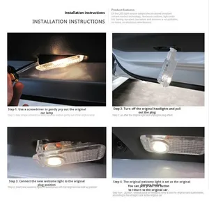 Thích hợp cho AUDI A6L/a4l/<span class=keywords><strong>A3</strong></span>/A5/Q3/Q5/Q7 đèn cửa xe đèn chiếu 6V OE 203 820 3161dp cho 2021-2023 - Product Image 4