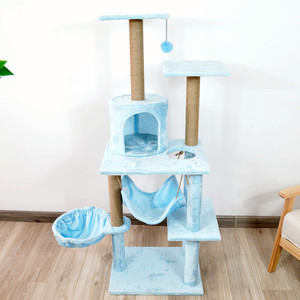 Árbol para Gatos Moderno de Alta Calidad, Estructura de Cactus Grande de Madera con Cuerda de Cáñamo y Sisal, Muebles de Felpa Suave para Gatos - Product Image 6