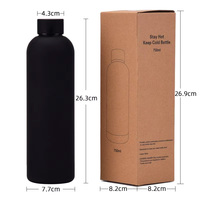 Vente en gros de bouteille d'eau de voyage en acier inoxydable pour cadeau promotionnel, emballage individuel durable et mignon à la mode pour salle de sport