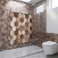 Aluminium Métal Mosaïque Moderne Motif Brossé Décoration Murale Carrelage Auto-Adhésif 3d 4mm Intérieur Mur Parquet 3 Ans Brillant
