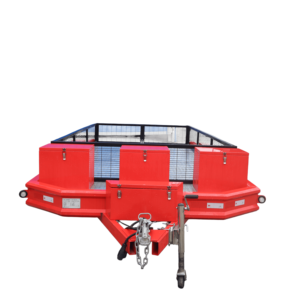 15 Ton Capacity Utility Box <b>Trailer</b> with Mesh Cage and Loading Ramps for Sale - Product Image 4