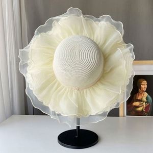 Super Fairy Mesh Sunscreen Summer Kids <b>Straw</b> <b>Hat</b> Children Sun Shade Vacation Fairy Beach <b>Straw</b> <b>Hat</b> for Girl - Product Image 2