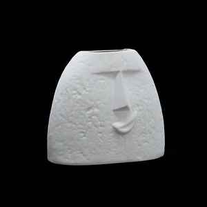 Cerámica abstracta moderna con hierba de pampa seca ondulante, decoración escultural minimalista para interiores artísticos contemporáneos - Product Image 3