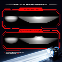 Phares à LED Bi-LED Super Lumineux LD01970 avec Puce LED 3570 70W 905Lux et Lumière Auxiliaire pour Phare de Voiture 12V