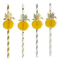 Pailles en papier jetables personnalisées avec décorations de fruits rouges et verts Pailles de boisson de 6mm 8mm 10mm de long pour les bars et le camping