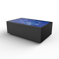 Mesa táctil de 86 pulgadas, mesa de juego de café interactiva inteligente con pantalla multitáctil