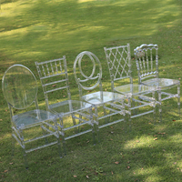 Chaises Chiavari en résine PC transparente, style Phénix, modernes, pour mariages, banquets, événements, fêtes et restaurants - Vente en gros