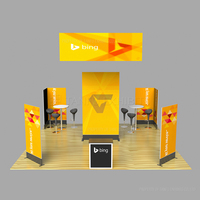 Stand d'exposition modulaire personnalisable 20x20 en aluminium et tissu pour foire commerciale, stand de feria avec montage facile par TANFU