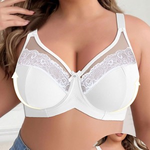 <span class=keywords><strong>Reggiseno</strong></span> SMOOTH <span class=keywords><strong>senza</strong></span> <span class=keywords><strong>ferretto</strong></span>, taglia europea/americana, sottile e <span class=keywords><strong>senza</strong></span> <span class=keywords><strong>imbottitura</strong></span>, lingerie trendy con inserti in pizzo, taglia plus 110F - Product Image 3