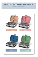 Bestseller RVS Lunchbox, Magnetronbestendig, Kerstcadeau voor Kinderen, Rechthoekig, Sushi-opbergdoos, Verwarmbaar