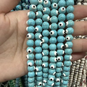 Contas Soltas de Imitação de Turquesa em Formato de Pentagrama com Olho Grego e Gota de Óleo, Acessórios para Colares e Fabricação de Joias - Product Image 5