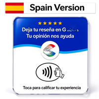 Carte NFC espagnole de revue, format Tap Card, pour Espagne, Mexique, Amérique latine, avec plaque bleu roi, puce NTAG213, étanche, réinscriptible, pour l'étiquetage de qualité, vente en gros