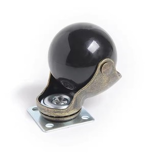 Roulettes de meubles rondes en laiton de 1,5 pouce, style boule pivotante universelle silencieuse, en PP, directement de l'usine, pour canapé - Product Image 2