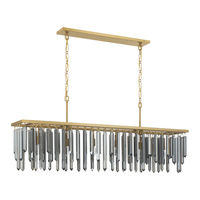 Lustre moderne de luxe avec prismes en cristal et cadre métallique, éclairage suspendu personnalisé pour salon, villa, hôtel, luminaire suspendu