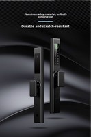 Cerradura Inteligente para Puerta Cilíndrica Clase C con Huella Dactilar Biométrica, Contraseña, Control por Aplicación, Impermeable, para Hogar, Oficina, Puerta Exterior