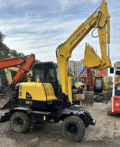 <b>Used</b> Hyundai 60W-7 Mini Hydraulic Excavator 6ton Wheel Core Motor Mini <b>Used</b> <b>Machinery</b> - Product Image 2