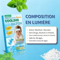 Lot de 10 patchs rafraîchissants pour enfants, feuilles de gel hydrogel douces pour enfants
