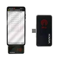 Lector RFID UHF Portátil Vanch VH-P12 con Conector USB para Teléfono Inteligente, Pequeño y de Bolsillo