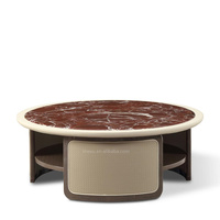 Ensemble de table basse ovale en marbre de luxe moderne, design élégant pour la décoration de la maison, salon, canapé, meubles de centre