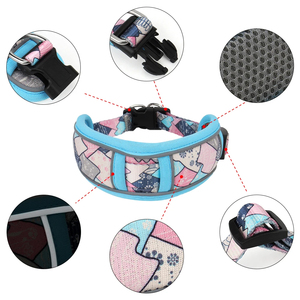 <span class=keywords><strong>Collar</strong></span> de perro ancho, <span class=keywords><strong>Collar</strong></span> de nailon reflectante para mascotas, <span class=keywords><strong>Collar</strong></span> de perro estampado transpirable de malla cómoda con anillo en <span class=keywords><strong>D</strong></span> para perros medianos a grandes - Product Image 4
