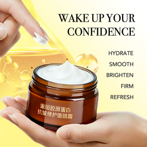 Crème de soin de la peau raffermissante au triple collagène recombinant, traitement <span class=keywords><strong>anti</strong></span>-âge, crème raffermissante pour femmes - Product Image 1