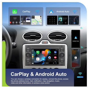 Autoradio Android Podofo 7'' 4+64G CarPlay/Android Auto sans fil GPS WIFI RDS pour Ford Transit Fiesta Focus Galaxy Mondeo Fusion - Product Image 2