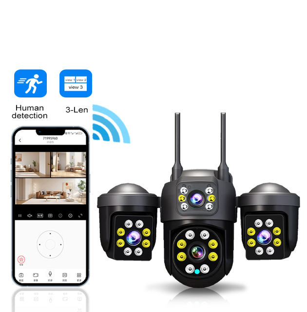 Smart PTZ Camera for Home Security Auto Tracking Two Way Audio Night Vision SD/Cloud Backup PTZ Tracking Mobile App Control