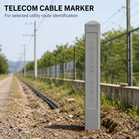 Poteau de marquage de câble télécom en PRV avec service de découpe, extrudé par pultrusion pour les couloirs utilitaires, les zones d'équipement et l'identification des itinéraires de service