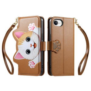 Custodia a Portafoglio 3D Smart in Pelle con Cordino per iPhone 7/8 Plus/XR/11/12 Pro Max - Product Image 5