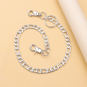 โซ่คาดเอว โลหะผสมสังกะสี จี้วงกลม ชั้นเดียว สไตล์ฮิปฮอป เครื่องประดับสำหรับใส่ทุกวัน - Product Image 3